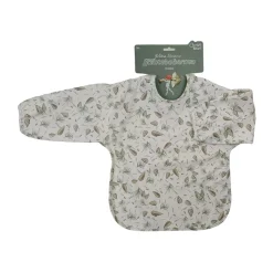 Rätt Start Elsa Beskow Tomtebobarnen bib with sleeve, Green Multi Hot