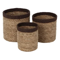 Dixie Emil storage basket 3-pack small, Natural-brown BeigeBrown Outlet