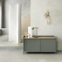 Muuto Enfold sideboard low 125x45x63 cm, Oak-Dusty green BrownGreen Sale