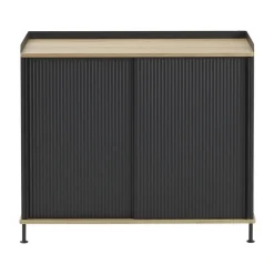 Muuto Enfold Sideboard 100x45x85 cm, Lacquered oak-anthracite Black Outlet
