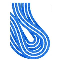 Paper Collective Entropy Blue 02 poster, 50x70 cm BlueWhite Online
