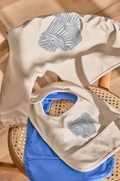 OYOY Erik Elephant bib 2-piece, Beige-blue BeigeBlue Online