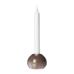 ERNST candle holder glass Ø7.5 cm, Brown Outlet