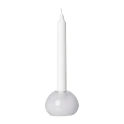 ERNST candle holder glass Ø7.5 cm, White Outlet