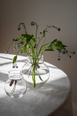 ERNST candle holder round H10cm Ø9cm, clear Transparent Online