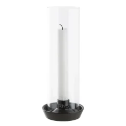 ERNST candle sticks glass cylinder, Dark Grey Clearance