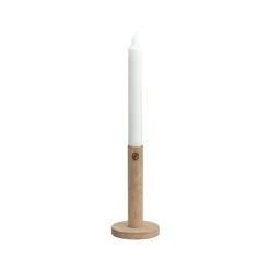 ERNST candle sticks made of wood 15 cm, nature Beige Discount