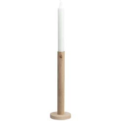 ERNST candle sticks made of wood 25 cm, nature Beige Discount