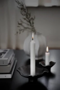 ERNST candlestick aluminum, Ø14 cm Black