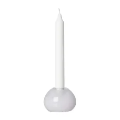 ERNST candlestick glass Ø9 cm, White Hot