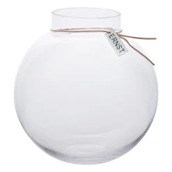 ERNST glass vase H22cm Ø21cm, clear Transparent