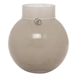ERNST glass vase round , H14 cm Ø13 cm Beige Online