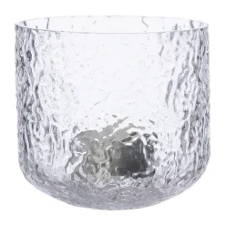 ERNST patterned candle holder, Ø10x9 cm Transparent Hot