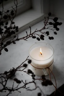 ERNST scented candle in glass with band Ø5.8 cm, Time to do nothing TransparentWhite Best