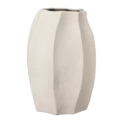 ERNST stoneware vase Ø15x23 cm, Natural white Beige Online