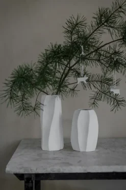 ERNST stoneware vase Ø15x23 cm, Natural white Beige Online