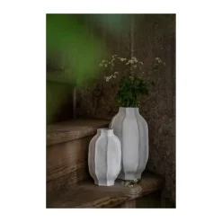 ERNST stoneware vase Ø13x22 cm, Natural White Clearance