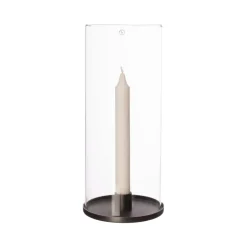 ERNST tealight holder for long candle 28 cm, aluminium Black Discount