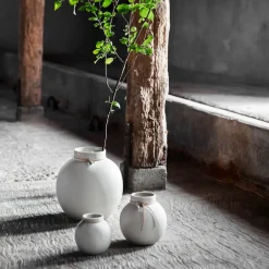 ERNST vase stoneware nature, 22 cm White Outlet