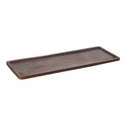 ERNST woodentray 15x45 cm, Dark Brown Hot