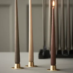Ester & erik candle sticks matte 2-pack, Gold Gold-coloured Best