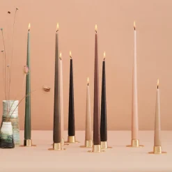 Ester & erik candle sticks smooth 2-pack, Gold Gold-coloured Best
