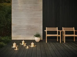 Ester & erik outdoor candle holder small Ø16 cm, Gold Gold-coloured Sale