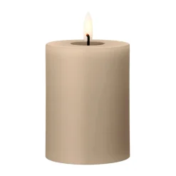 Ester & erik pillar candle LED, 18 Nougat Note, 10 cm Beige New
