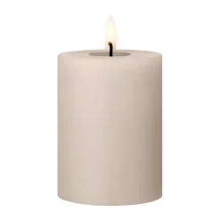 Ester & erik pillar candle LED, 22 Linen Grey, 10 cm Beige Online