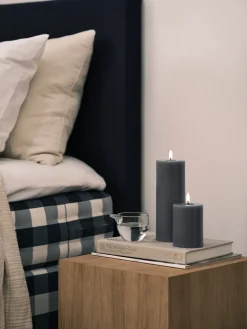 Ester & erik pillar candle LED, 74 Dark Slate, 10 cm Grey Clearance