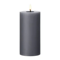 Ester & erik pillar candle LED, 74 Dark Slate, 15 cm Grey