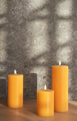 Ester & erik pillar candle LED, 85 Mango, 20 cm Yellow Clearance