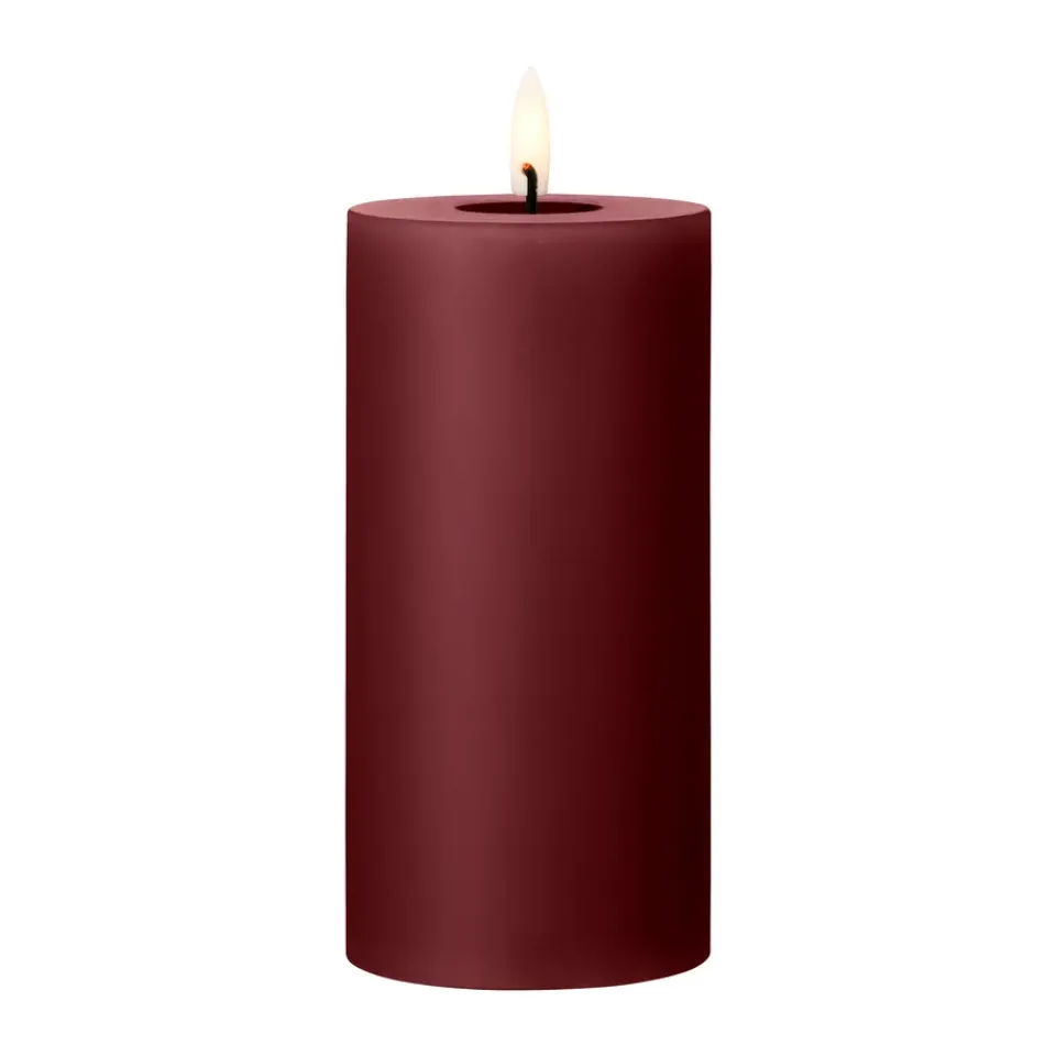 Ester & erik pillar candle LED, 44/2 Deep Wine, 15 cm Red Discount