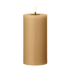Ester & erik pillar candle LED, 27 Almond butter, 15 cm Brown Hot