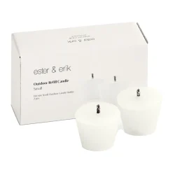 Ester & erik refill for outdoor candle holder 2-pack, Small White Online