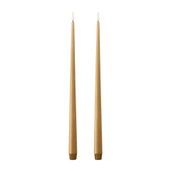 Ester & erik taper candle LED 2-pack, 27 Almond butter, 40 cm Brown Hot
