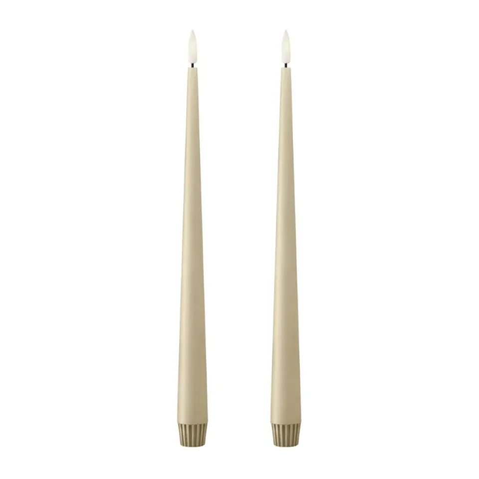 Ester & erik taper candle LED 2-pack, 14 Pale ginger , 30 cm Orange Online