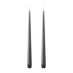 Ester & erik taper candle LED 2-pack, 74 Dark Slate , 30 cm Grey Best