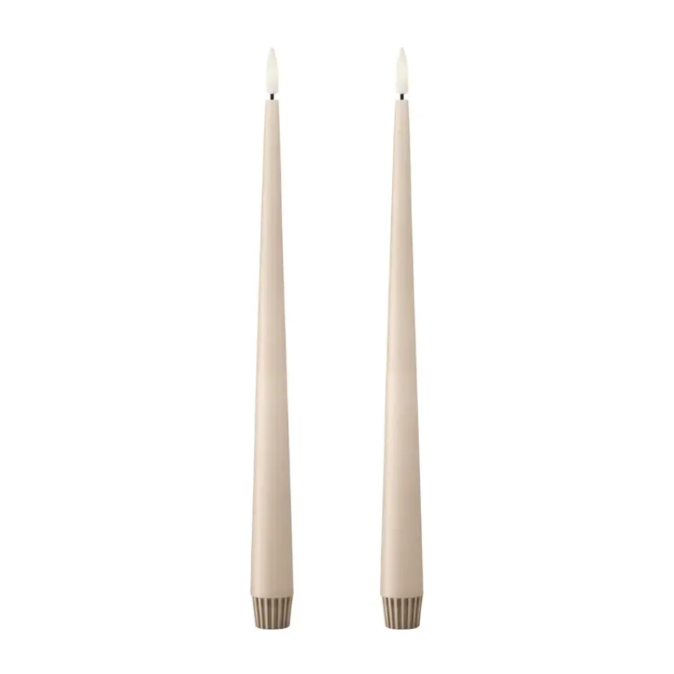 Ester & erik taper candle LED 2-pack, 11 Ice Latte , 30 cm Beige Hot