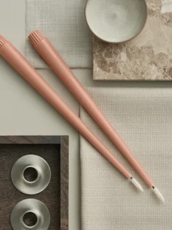 Ester & erik taper candle LED 2-pack, 20 Rosy caramel , 30 cm Pink Outlet
