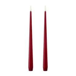 Ester & erik taper candle LED 2-pack, 36 Winter Berry , 30 cm Red New