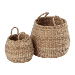 Dixie Esther storage basket with handle 2-pack, Natural Beige Outlet