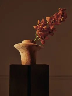 Ferm Living Evio vase, Burnt umber, Ø25x22 cm BeigeBrown Sale