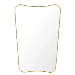 GUBI F.A.33 Rectangular mirror, brass Silver-coloured Discount