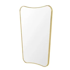 GUBI F.A.33 Rectangular mirror, brass Silver-coloured Discount
