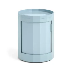 HAY Facet Cabinet low side table feet/wheels 49 cm, Misty Blue Best