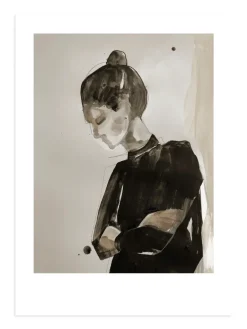 Anna Bülow Falling object poster, 50x70 cm BeigeBlack Outlet