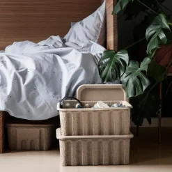 Ferm Living Ferm large box paper with lid 2-pack, Brown