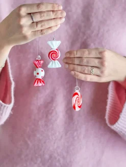 Bloomingville Festive decoration hangings 3 pieces, Red Discount