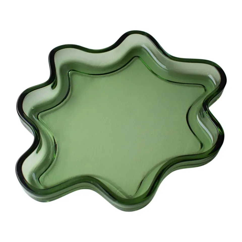 DBKD Filter decorative tray, , Ø22x2 cm Green Hot